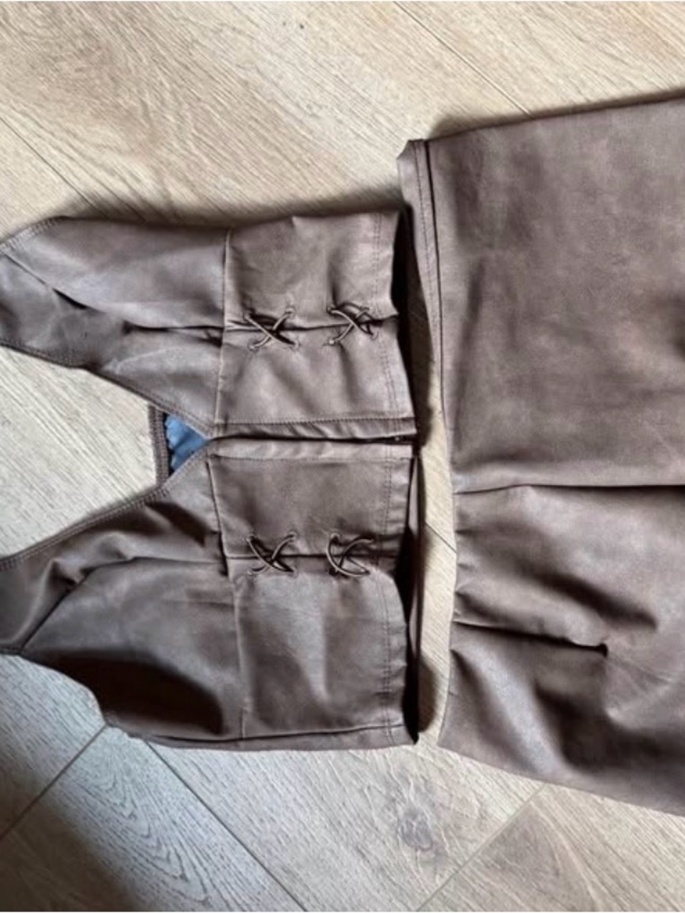Brown Two-Piece  Crop Top and Skirt Set